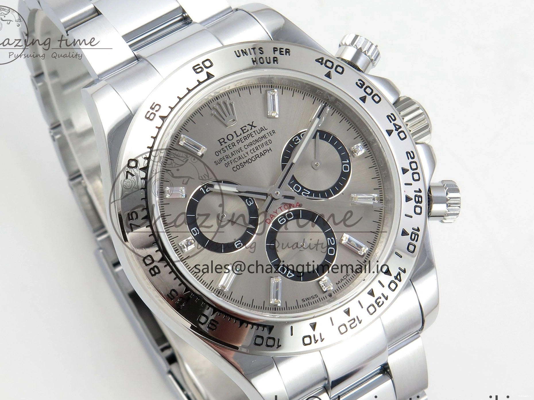 Best Marker (Gain Edition on SH4131 QF SS V6 Daytona Dia Bracelet Gray 126509 Crystal Weight) 1:1 0114
